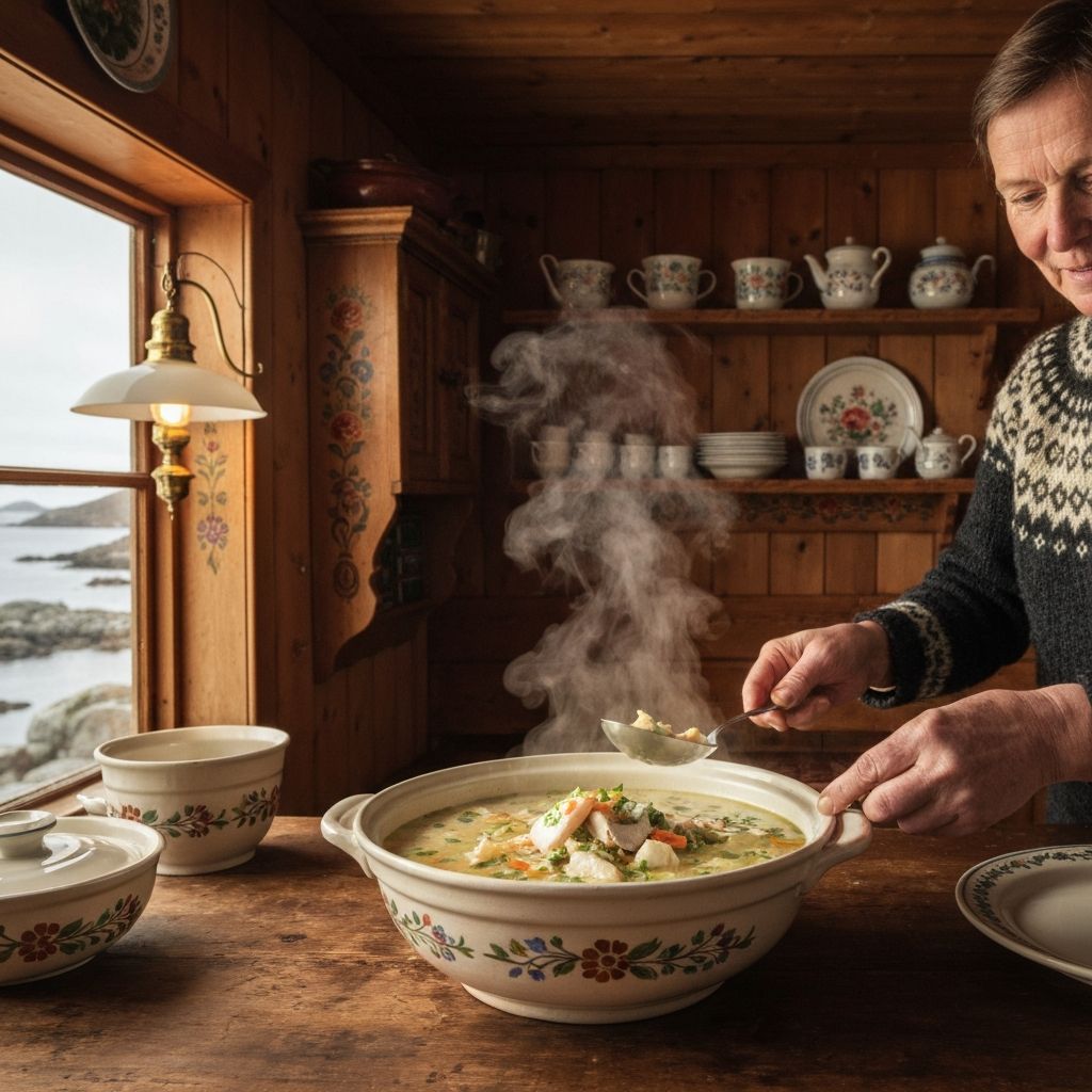 Slik lager du fiskesuppe
